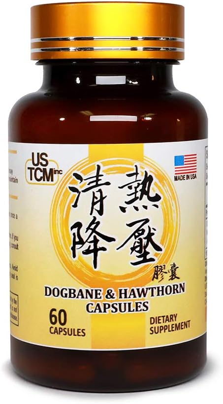 Dogbane Hawthorn Capsules s 500 mg 60 Sebze Kapsülleri ABD'de yapılan% 100 Doğal Yetkisiz