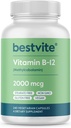 BESTVITE Βιταμίνη B12 (Methylcobalamin) 2000mcg (240 κάψουλες χορτοφάγων) (Methyl B12) - Χωρίς στεατικά - Vegan - Μη ΓΤΟ - Χωρίς γλουτένη