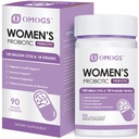 OMOGS Women's Probiyotik 180 Milyar CFUs 18 Strains, Organic Prebiyotiks, Cranberry Extract, D-Mannose & Digestive Enzymes, for Digestive, Boost Immune, PH Balance & Urethral Health, 90 Capsules