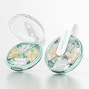 Küçük Pill Case, Purse & Pocket için sevimli Pill Box, 4 Karşılaştırmalı Yeniden taşınmaz Pill Sahibi, Portatif Seyahat Pill Vitaminler, Supplements, Fish Oils (Green)