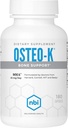 NBI Osteo-K Bone Support | Vitamin D & K Kompleksi ile Litrate Supplement | 45 mg Vitamin K2 (MK4) Güçlü Bone Health & Function | 180ct Veggie Capsules