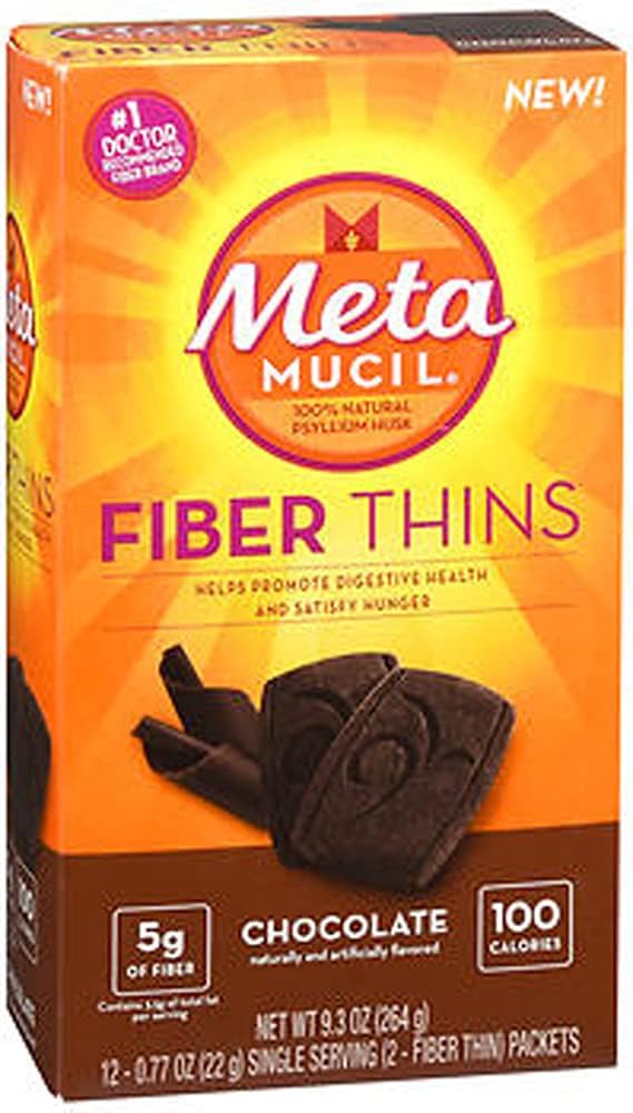 Metamucil Fiber İnceler, Çikolata, 12 Paketler, 9.3 oz - 2 Paket