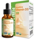 Nature's Nutra Sunshine Vitamin D3 400IU, 2 Fl. Oz (60 ml), Premium Bebek ve Bebek Ölçeği, Toddler Çocuklar Multivitamin Supplement, Non-GMO, Plant Extracti