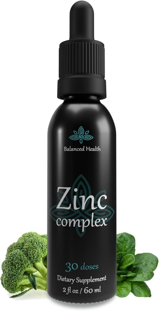 Σύμπλεγμα ψευδάργυρου - 30 μερίδες, 2oz, άρωμα μέντας, υγρό ιωνικό ψευδάργυρο Vegan σταγόνες θειικού ψευδαργύρου συν ίχνη ορυκτών για την καθημερινή υποστήριξη ανοσοποιητικού συστήματος