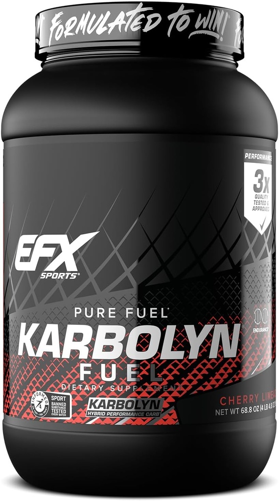 EFX Sports Karbolyn Yakıt | Hızlı Nisorbing Carbohidrat Toz | Carb Yük, Sustained Energy, Quick Recovery | Stimulant Free | 37 Hizmetler (Cherry Limeade)