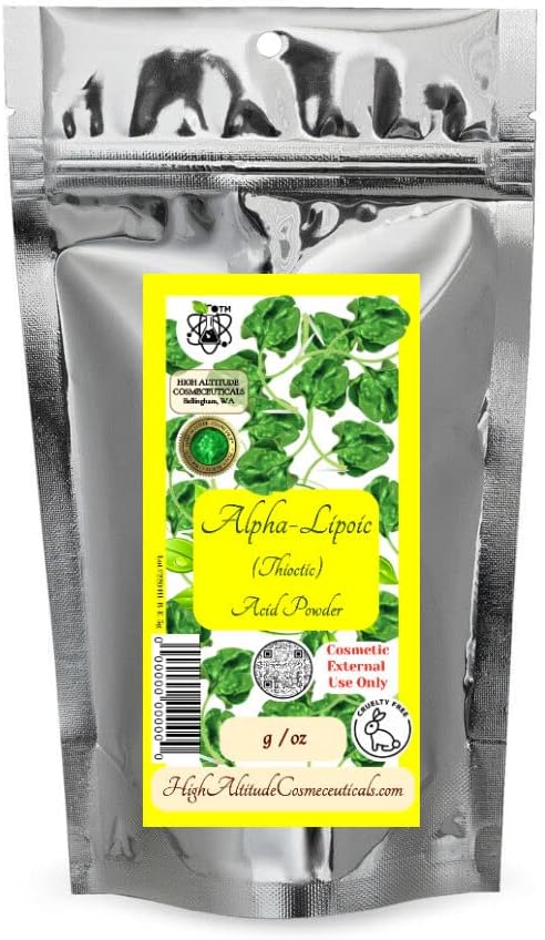 10g (0.35oz) Alfa-Lipoic Asit (ALA) Skin için Toz