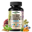 Sea Moss Κάψουλες:Wildcrafted Organic Irish Seamoss & Bladderwack - Πλούσια σε Ορυκτά, Υποστηρίζει Θυρεοειδή Υγεία, Διέγερση, Δέρμα & Ανοσοποιητικό Σύστημα - Vegan, Μη ΓΤΟ