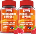 2 Packs Cholesterol Support Gummies, Concing 2000 MG of Plant Sterols & Sterols, Cholesterol Complex Gummies, Support Health Cholesterol Levels, Energy Support, Karma Berry Flavor, 120 Cts
