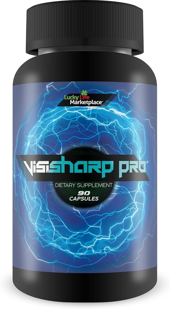 Visi Sharp Pro - Natural Vision Support Supplement - Sağlıklı Vizyon ve Görsel Acuity - Enriched Multi-Vitamin, Mineral, & Antioksi Formula for Day and Night Vision - Eye Health