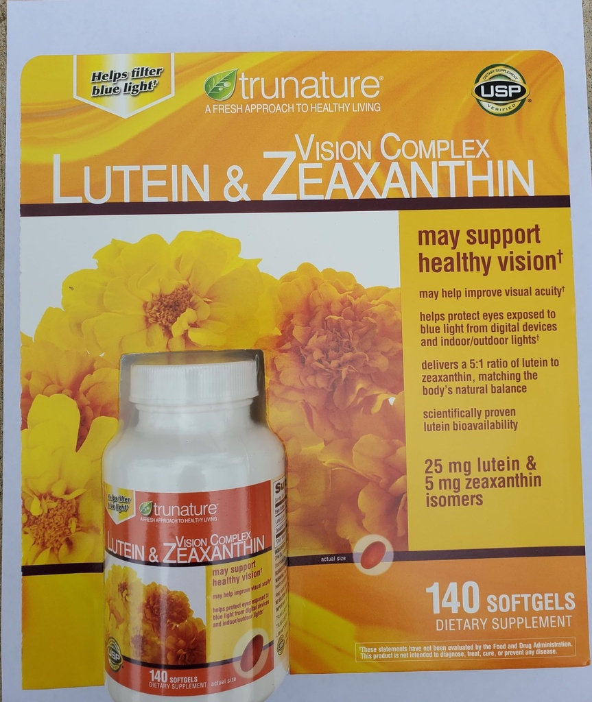 Tru Nature- Vision Kompleksi Lutein & Zeaxanthin, 140 Softgels