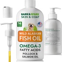 BARK&SPARK Köpekler için Balık Yağı - Doğal Omega-3-Skin & Coat Desteği - Evcil hayvanlar için Gıda Tamamlandı Ortak Fonksiyonlar için yağ asitleri, Immune&Heart Health 16 (fl oz)-Sardine & Krill
