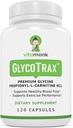 VitaMonk GlycoTraxTM GPLC Ekstra Büyük Şişe - Yüksek Tahsiyonun 120 Capsules Prolycine Propionyl-L-Carnitine with No Yapay Fillers - Glycine Propionyl L Carnitine Supplement