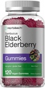 Horbaach Black Elderberry Gummies | 120 Count | Sambucus Ekstraksiyon | çinko ve Vitamin C | Berry Flavor | Vegan, Non-GMO ve Gluten Ücretsiz Supplement Yetişkinler için