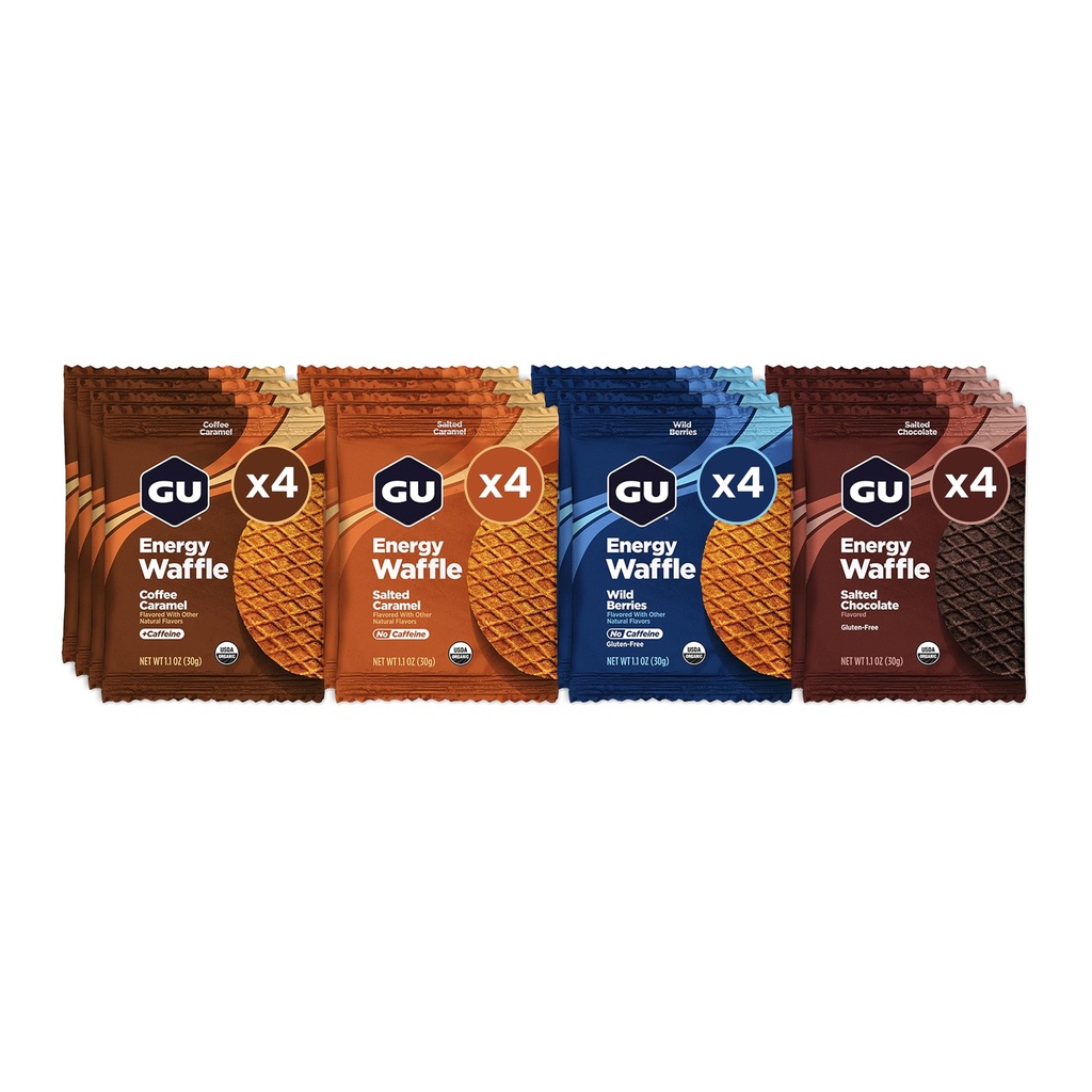 GU Energy Stroopwafel Variety Pack Αθλητισμός Waffle διατροφής, Caffeine συμπεριλαμβάνονται, και Kosher Dairy, On-The-Go Energy για οποιαδήποτε προπόνηση, 16 κόμης
