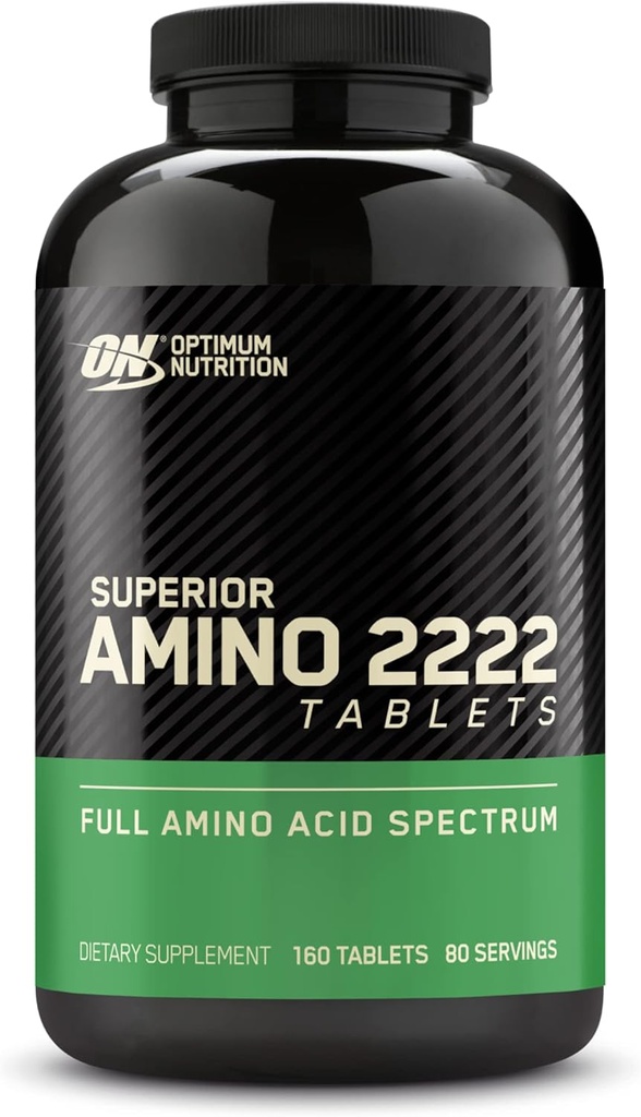 Optimum Nutrition Superior Amino 2222 Δισκία, Πλήρης Απαραίτητα Αμινοξέα, EAAs, 160 Αριθμός