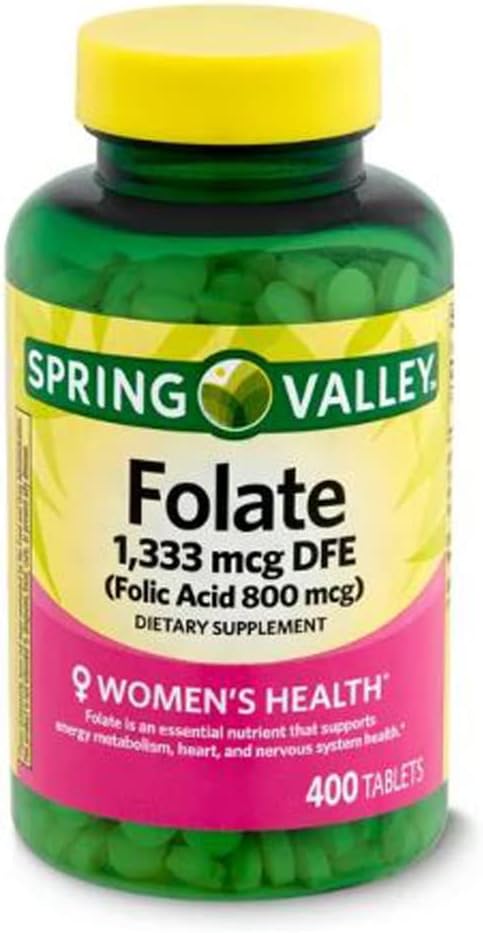 Spring Valley Folate Diyetary Supplement, 1,333 mcg, 400 Kont