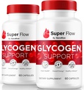 (2 Pack) Super Flow Glycogen, SuperFlow Glycogen Support Capsules, Super Flow Glyco Optimizer, Resmi SuperFlow Glyco Optimiser Caps, Super Flow Detox Cleanse, Super Flow Glycol (120 Capsules)