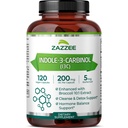 Zazzee Υψηλή Απορρόφηση Ινδολο-3-καρβινόλη (I3C), 200 mg ανά Καψάκιο, 120 Κάψουλες Vegan, 4 Μήνες Προσφορά, 5 mg BioPerine για Ενισχυμένη Απορρόφηση, 100% Χορτοφαγική, Όλα-Φυσικά και Μη-ΓΤΟ