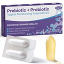 Vaginal Probiyotik Suppositories, Prebiyotik Hyaluronic Acid, Tea Tree ve C&E, pH Denge Desteği Formula Mücadeleleri Kuruness, Odor ve Discomfort, Restore Feminine Health (12 Counts)