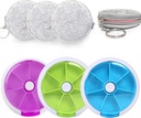3 Gelişen Pill Organizer Seyahat Pill davası Purse Portatif Tıp davası için Küçük Haftalar Pill Box for Vitamins/Fish Oil /Pills/Supplements (3 9Bag)