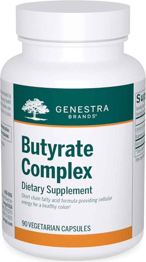 Genstra Brands Butyrate Kompleksi | Butyric Acid from Macau/Magnesium Butyrate | 90 Capsules