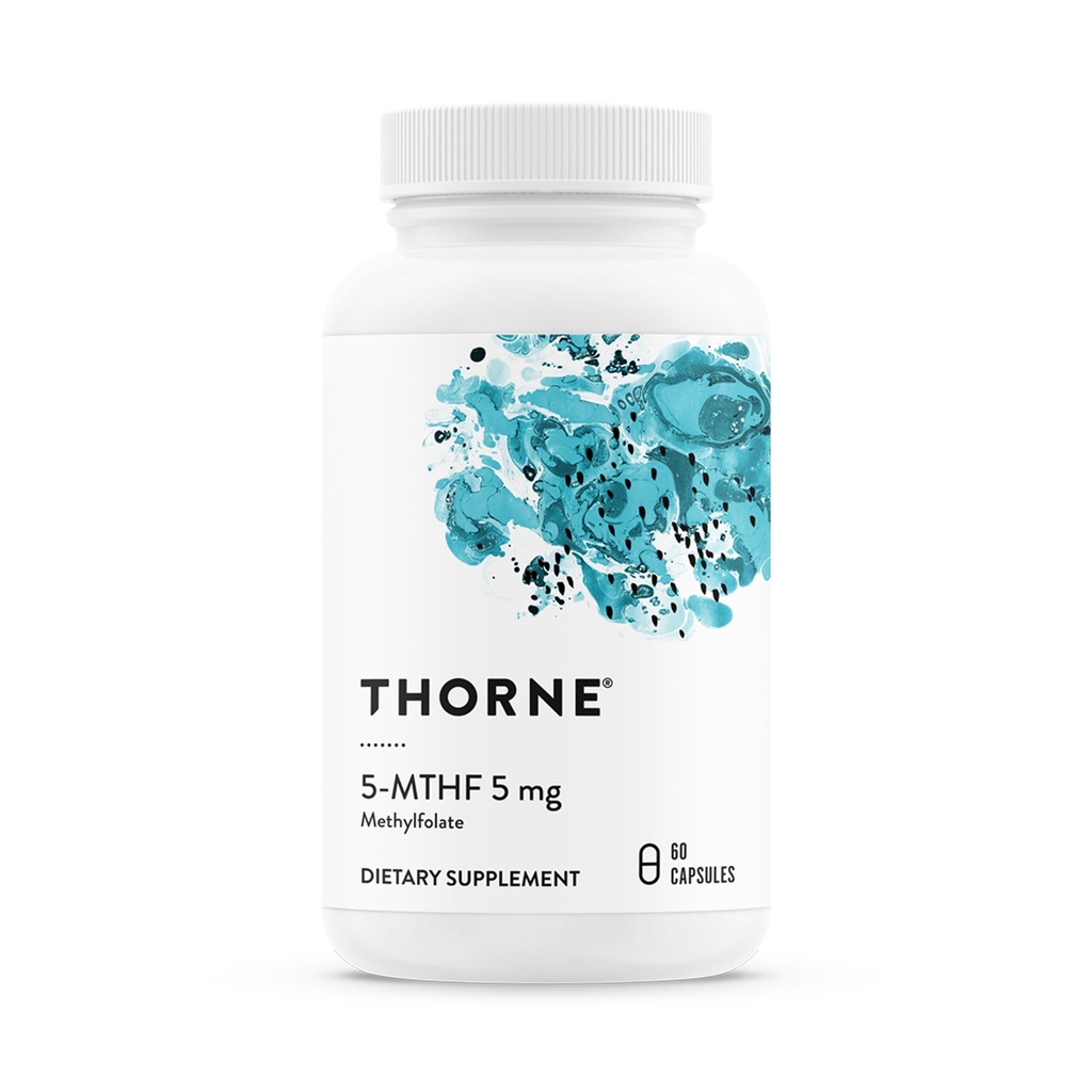 THORNE - 5-MTHF - Medeniyet (Active B9 Folate) Tamam - Kartiovascular Health, Fetal Development, Nerve Health, Medeniyet ve Homocysteine Seviyeleri * - 60 Hizmet - 5MTHF 5 mg