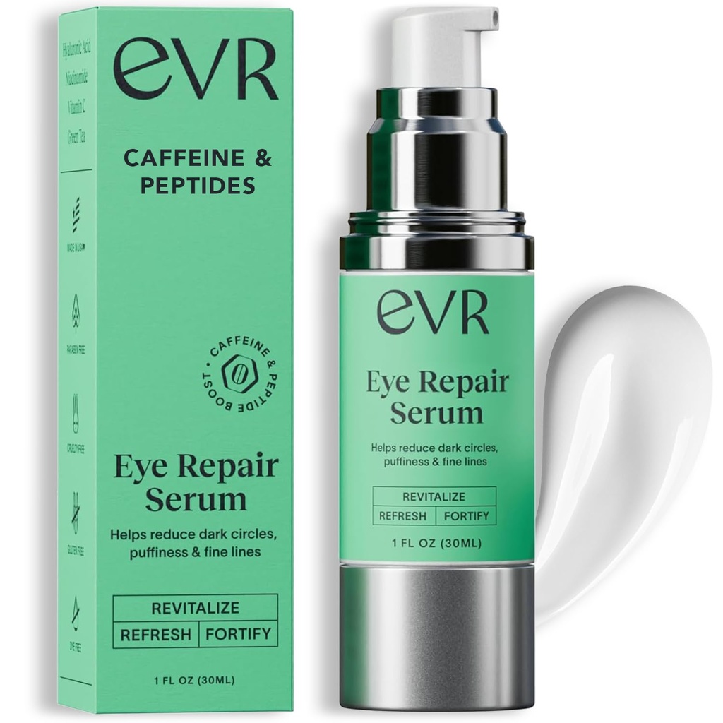 Dark Circles Puffiness ve Wrinkles için Caffeine Eye Cream - Fragrance Free - Anti-aging Eye Care for Hassas Skin - ABD'de Erkekler ve Kadınlar için - 1 Oz Oz