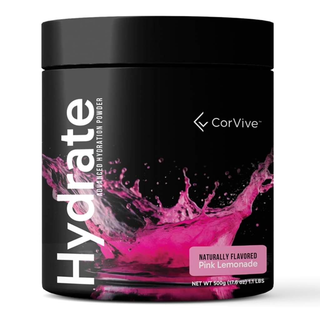 Hydrate Electrolyte Drink Mix | Pink Lemonade Flavor | NSF sertifikalı | Elektrolytes, C, Magnezyum, çinko, Pyum | Sporcular ve ABD Askeri tarafından kullanılır | 50 Hizmet