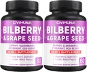 Bilberry Capsules with Bilberry, Grape Seed, Carrot, Elderberry and More - 120 Capsules forr 4 Months Supply (Pack of 2)