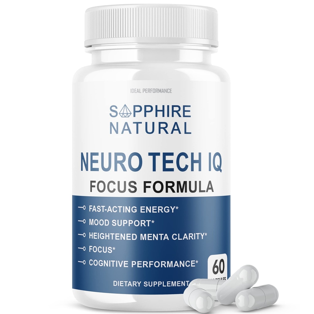 Nöro Tech IQ Brain Supplement Neurotech Iq Focus Formula Pills (60 Capsules)