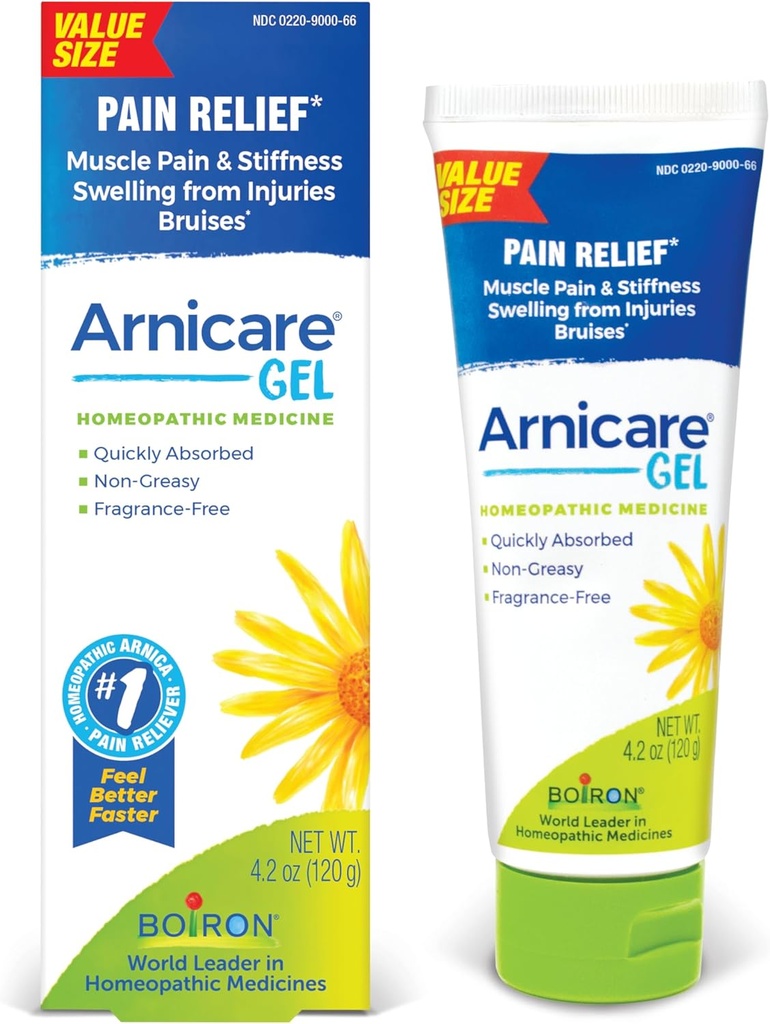 Boiron Arnicare Gel Ortak Ağrı, Kas Ağrısı, Kas Soreness ve Bruises veya Injury'den Swelling - Sigara ve Fragrance-Free - 4.2 ozzz