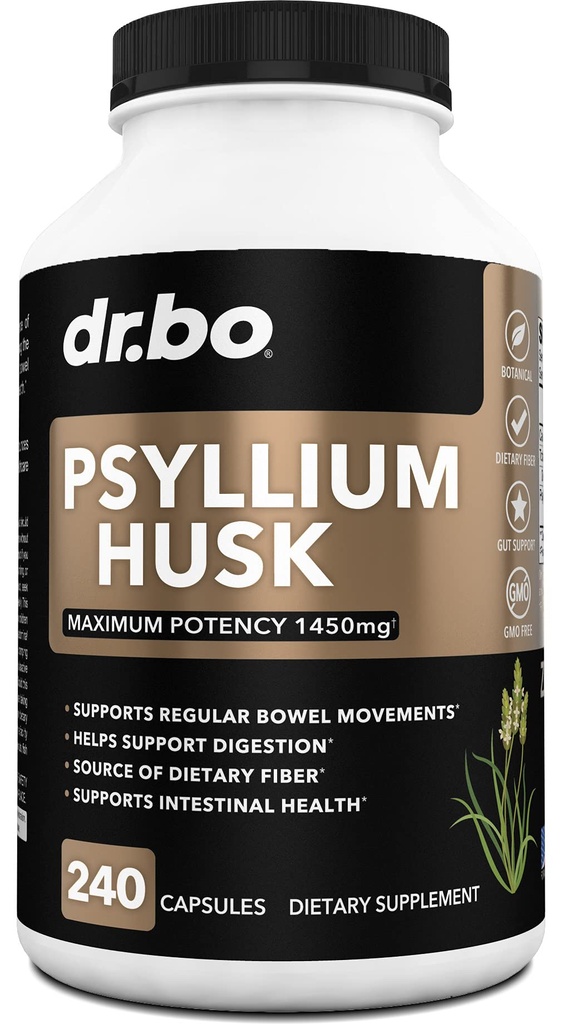 Psyllium Husk Capsule Fiber Supplement - Doğal Toz Capsules for Constipation Relief for Yetişkinler - Beslenmeli Fiber Pills & Daily Regularity Support - Bulk Seed Husks Digestion Supplements - Bulk Seed