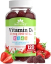 D3 Çocuklar için Gummies - D 1000 IU Pectin Gummy - Strawberry Flavored - Bone Health and Immune Support Supplement - Non-GMO, Gluten Free, Vegan, Nut & Dairy - 120 Kont (Polonya)