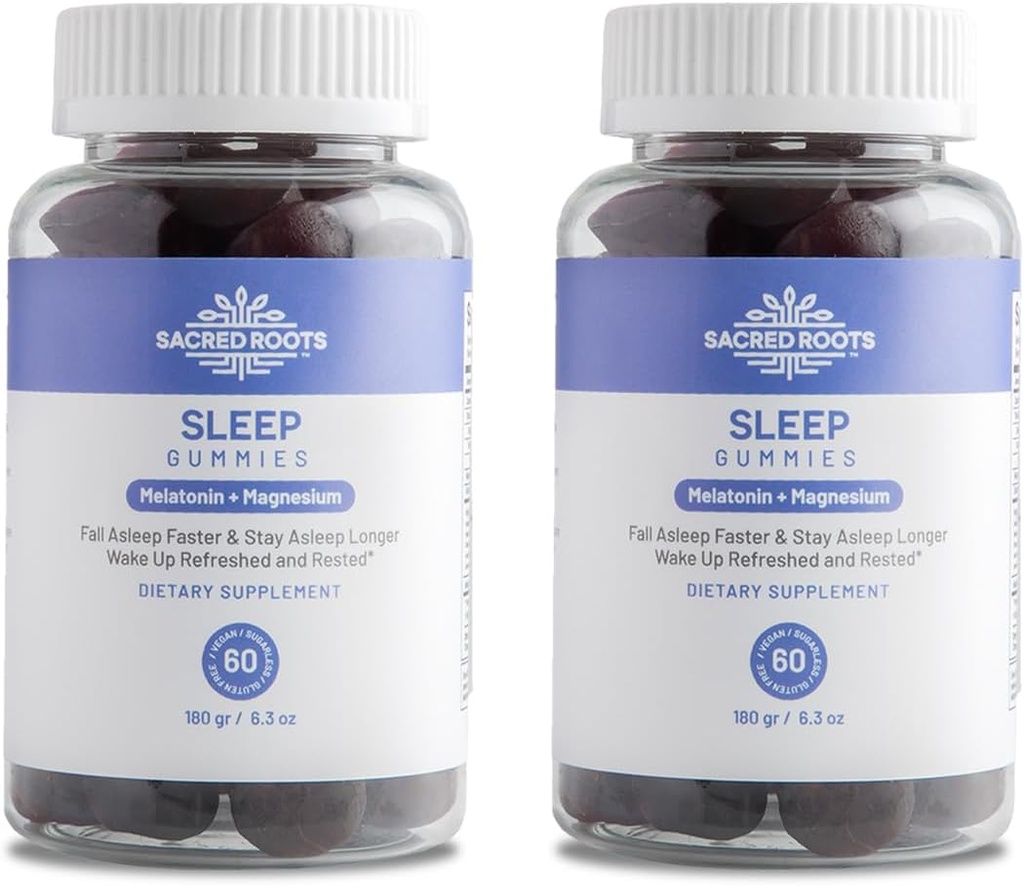 Sleep Gummies - Sugar Free Melatonin Gummies with Magnezyum for Sleep Support - Natural Materialss - DW, Vegan, Non-GMO & Gluten-Free - Made in USA (60 Services)