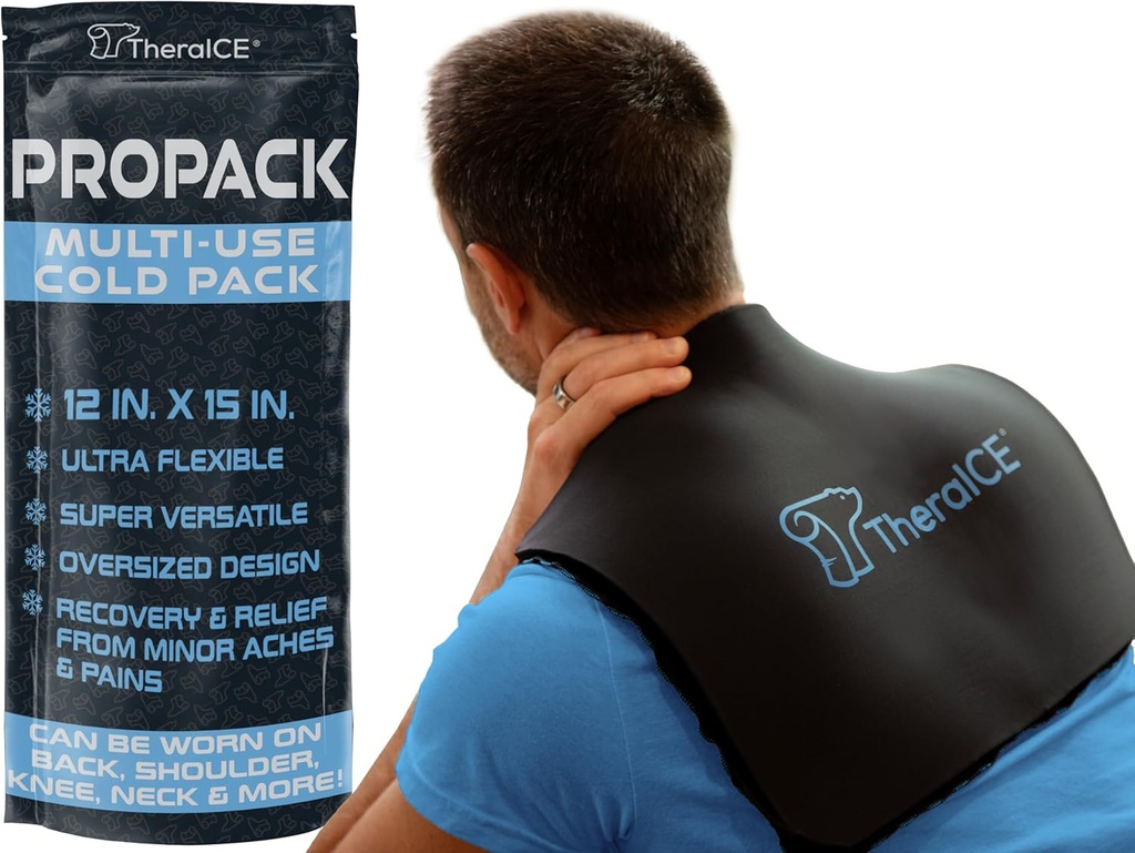 TheraICE PROpack Cold Therapy Reusable Cold Gel Buz Paketi - Ekstra Büyük 12x15 - Muscular Geri Ağrı, Omuz, Hip Diz - Az Aches & Pains için Çok amaçlı Soğuk Buz paketi