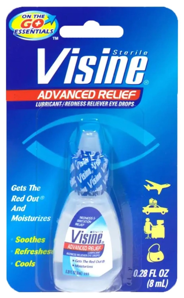 Visine Red Eye Hydrating Comfort Redness Relief and Lubricant Eye Drops to Help Moisturize and Relief Red Eyes 0.28 fl. oz
