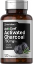 Horbäach Charcoal Pills 780mg | 120 Capsules | aktif Charcoal from Coconut Shells | Non-GMO ve Gluten Free | Acti-Coal