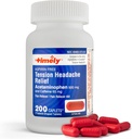 Timely - 200 Caplets - Ένταση Κεφαλαλγία και πόνος Reliever με Acetaminophen 500 mg και καφεΐνη 65 mg Extra Strength for Head, Neck, ώμος και πόνος σώματος Reliever, Aspirin Free - Made in USA