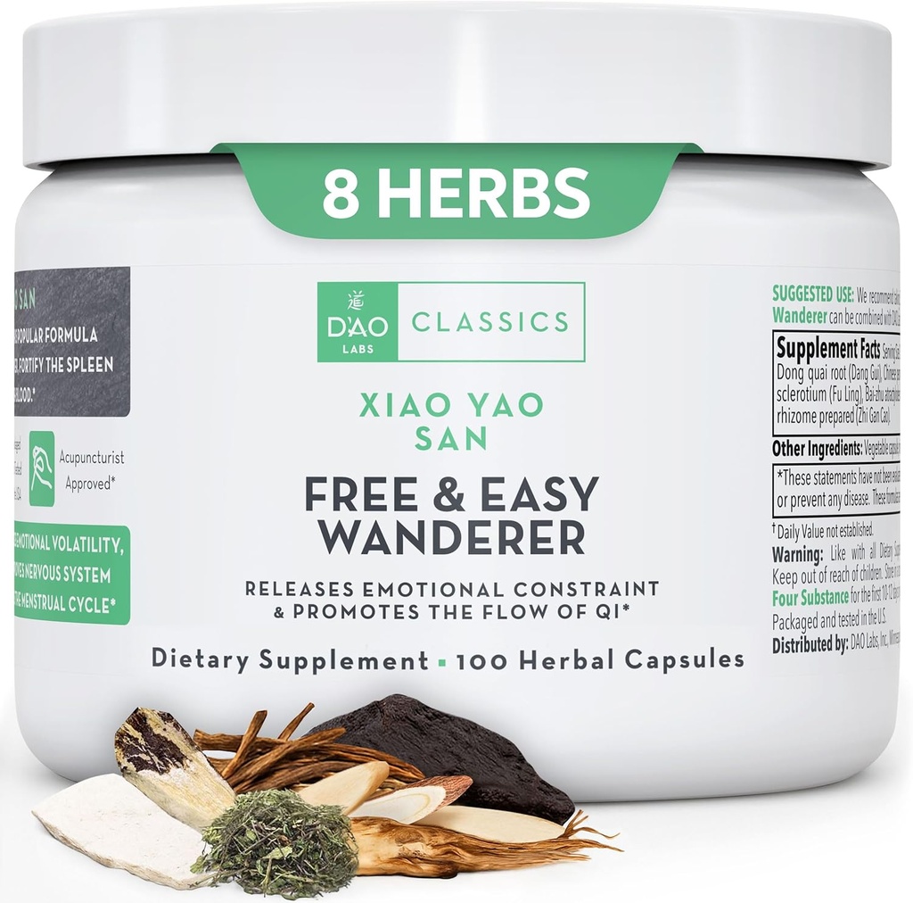 D'AO Labs Free & Easy Wanderer - Xiao Yao San - Herbal Capsules. 100 Herbal Capsules
