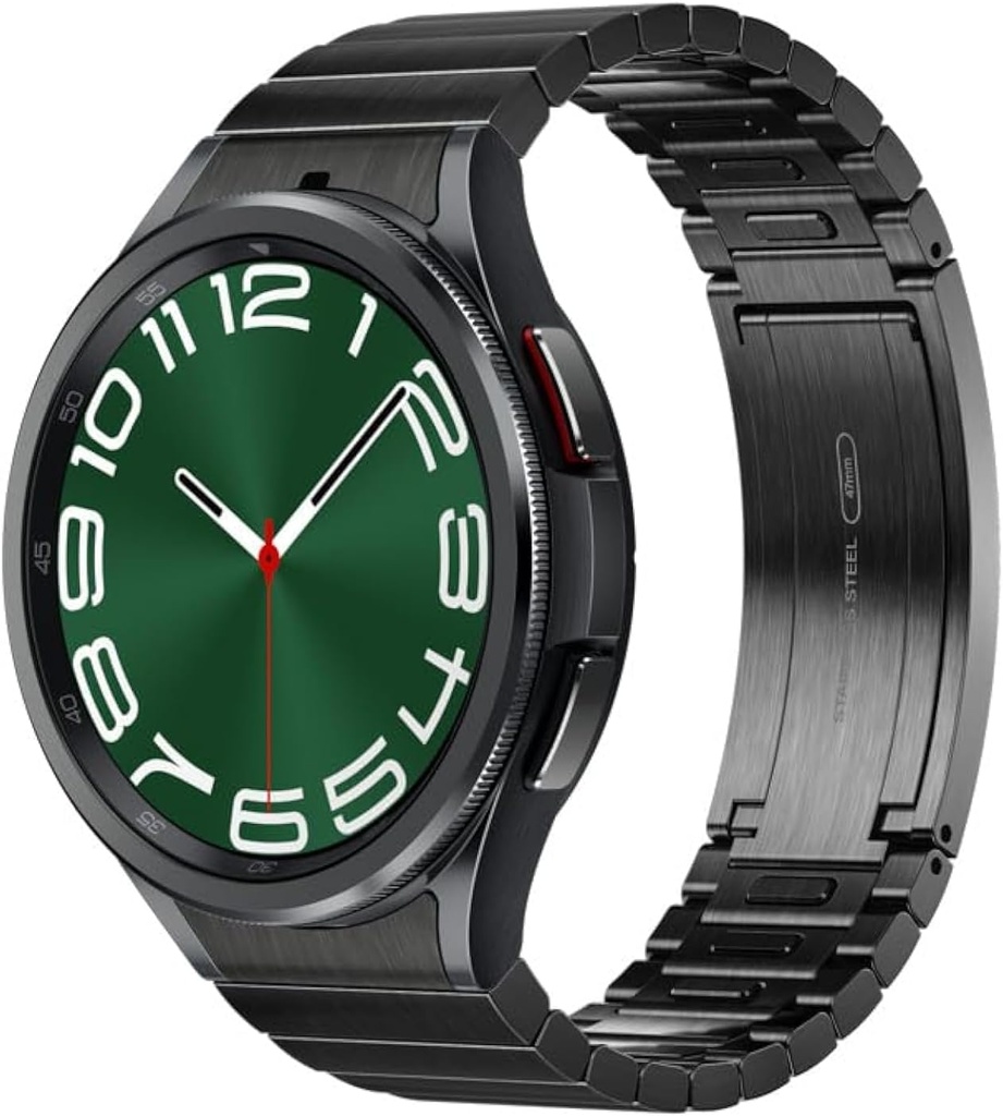 SAMSUNG Galaxy Watch 6 Be Explain Edition 47mm Exclusive Bluetooth Smartwatch, Health, Fitness, Sleep, Heart Rate Tracker, Improv Battery, Sapphire Crystal Glass, ABD Versiyonu, Link Duş Tank, Blackwatch
