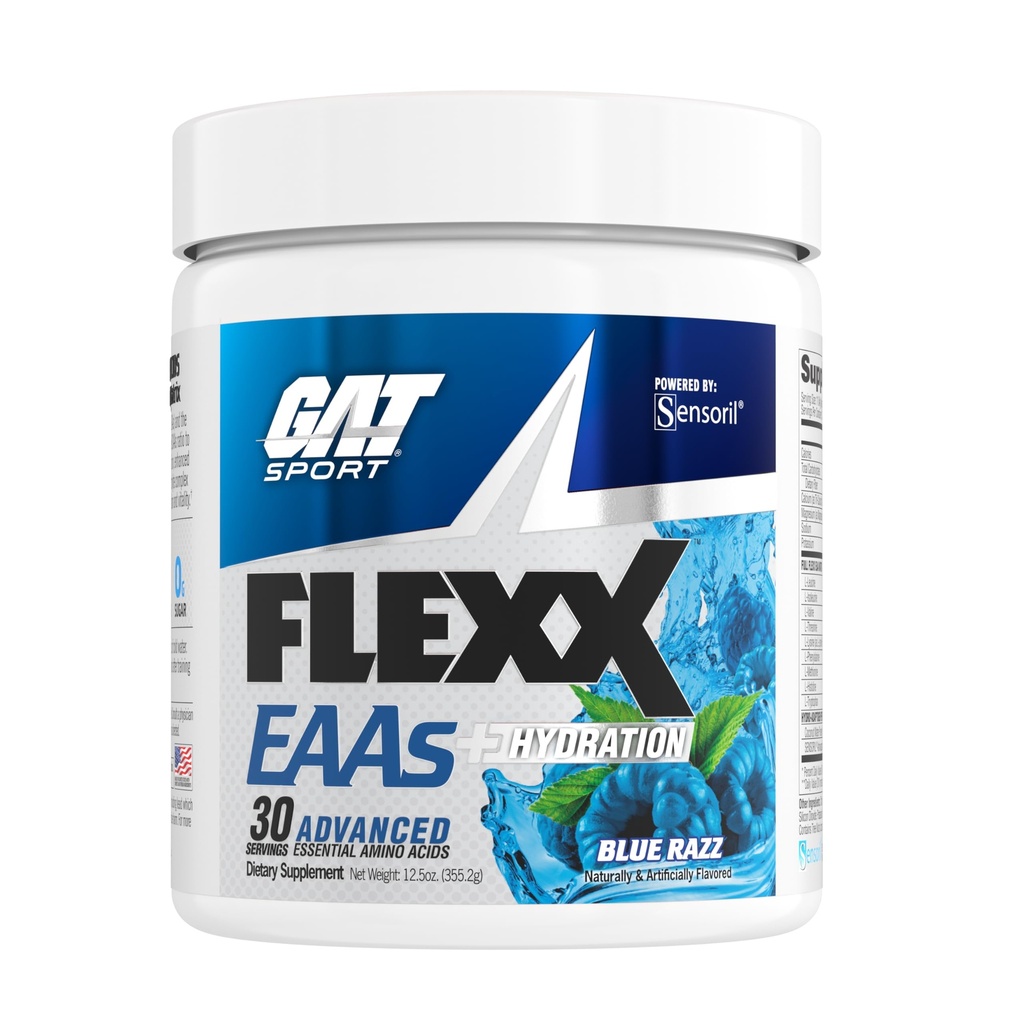 GAT SPORT Flexx EAAs + Hydration, Advanced Essential replicas, 30 Hizmet (Mavi Razz)