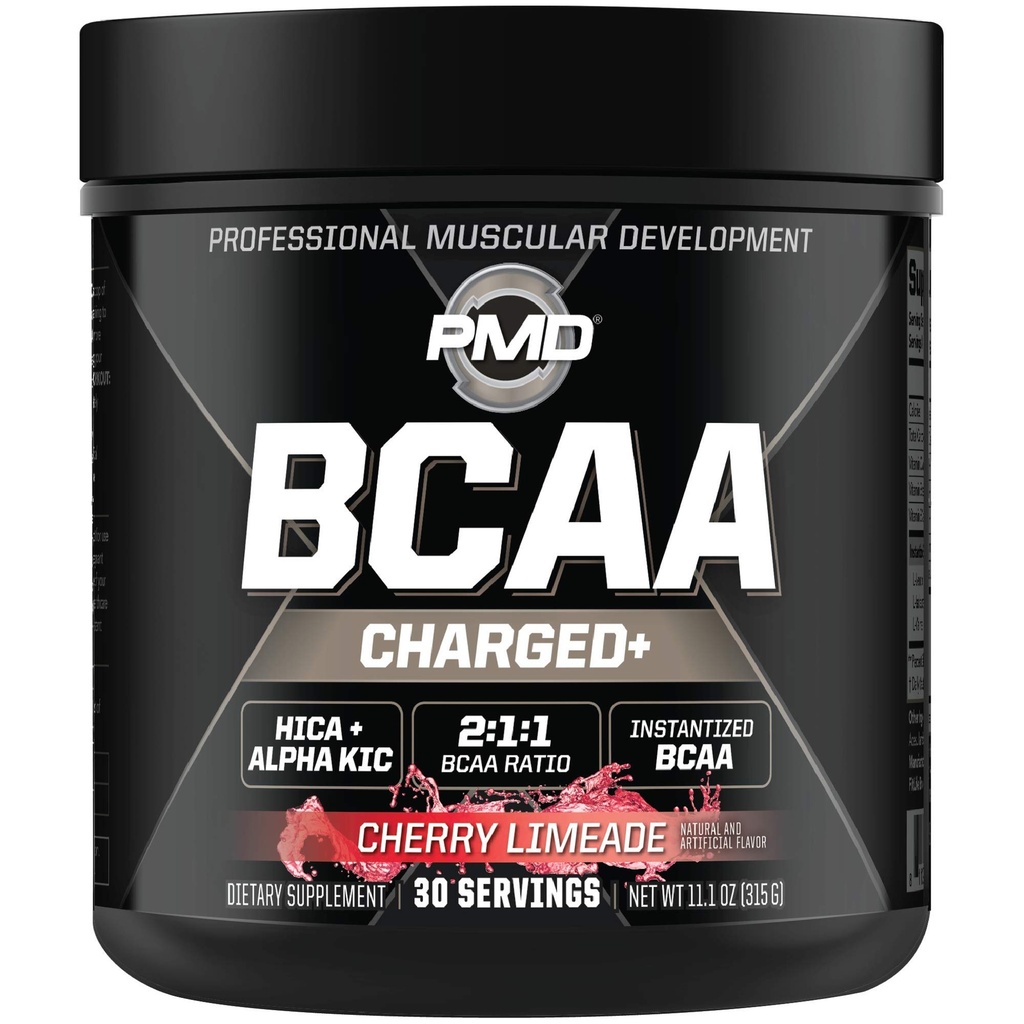 PMD Sports BCAA Şarj Edildi, Recovery, Endurance ve Hydration - Workout ve Daily Energy için Kas Fonksiyonu - Cherry Limeade (30 hizmet)