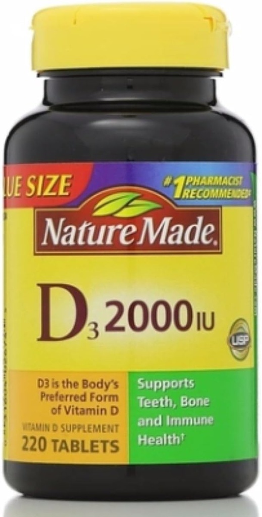 Nature Made D3 2000 IU Tabletισκία 220 ea (συσκευασία του 2)