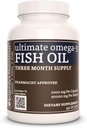 Remedy'nin beslenme Ultimate Omega-3 Fish Oil | 1000 mg, 90 Softgels Diyeter Supplement | 3 Ay Supply | EPA, DHA, GLA, ALA, & LAty Fat Asits