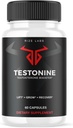 Testonine Male Supplement, Testonine Capsules for Men, Testonine Maximum Strength Formula, Testonine All- Natural Pill for Muscle Power, Testonine İncelemeleri (60 Capsules)