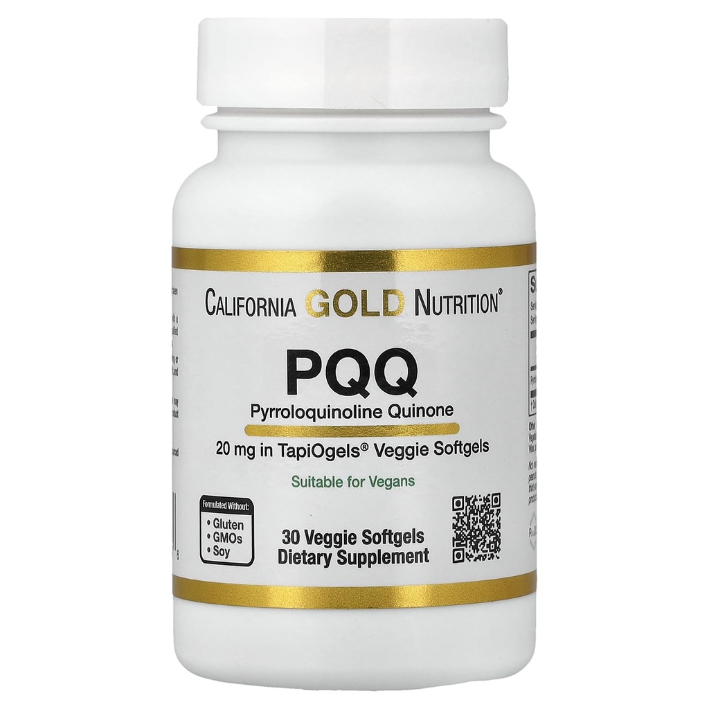 California Gold Beslenme PQ, 20 mg, 30 Veggie Softgels