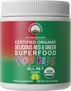 Çocuklar Greens ve Reds Superfood Toz. En İyi Tasting Organik Vegan Super Food Juice 25+ Gerçek Meyveler ve Sebzeler ile. Gluten Free Real Foods. Çocuklar için Yeşil ve Kırmızı Superfoods Supplement