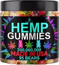Hemp Gummies Sleep Relaxation Edibles-Doğal Meyvey Flavors Gummy Bears for Bedtime-Advanced Hemp Oil Infüzyon-Made in USA