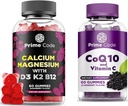 Kadın ve Erkekler için Magnezyum Vitamin B12 Vitamin K2 & Vitamin D3, CoQ10 200 mg & C 250 mg Gummies