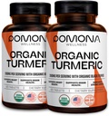 Pomona Wellness Organik Turmeric Supplement 2100 mg, USDA Organik, Non-GMO, Vegan, Turmeric Curcumin with Black Pepper for Abpole, for Joint Support and Immunity, 240 Tablet (2 Paket)